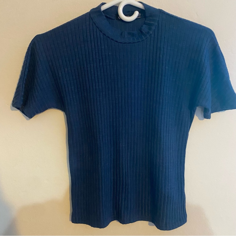 Boohoo, Blue short sleeve top, worn once